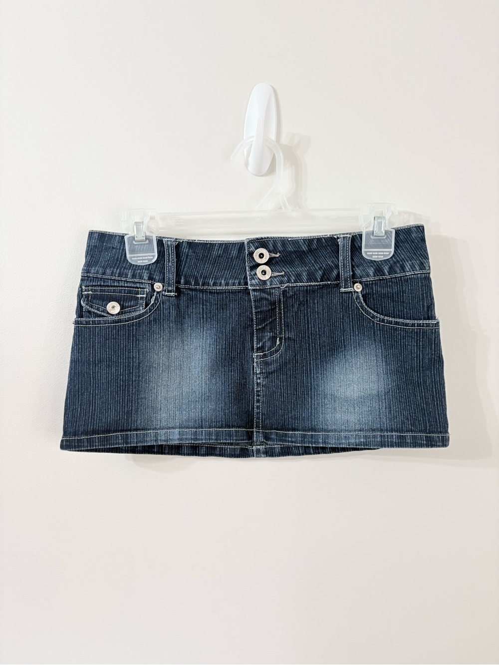 VTG BONGO JEANS Y2K Micro Mini Denim Skirt Low Rise Streetwear Baddie Festival